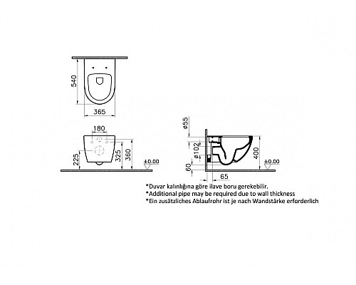 Подвесной унитаз VitrA Sento 7748B003-0075 безободковый