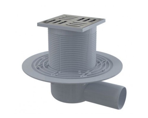 Душевой трап AlcaPlast APV101 выпуск боковой, гидрозатвор мокрый