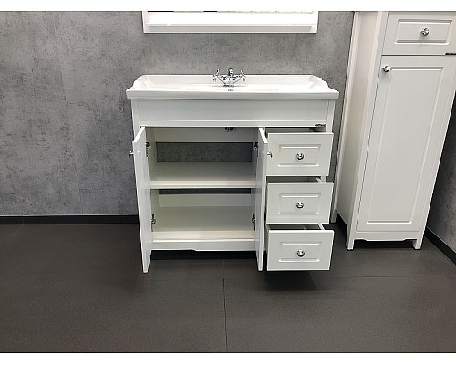 Тумба с раковиной Comforty Тбилиси 90 00003132630 Белая