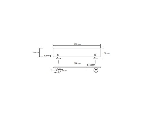 Полочка стеклянная Bemeta 104202042