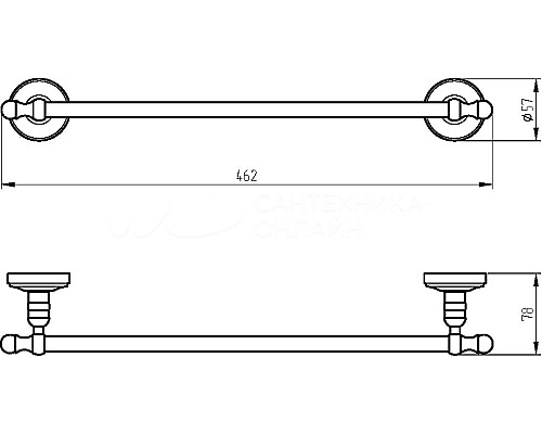 Полотенцедержатель Migliore Mirella 17332 Золото
