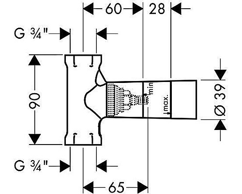 Скрытая монтажная часть для смесителя Hansgrohe 15973180