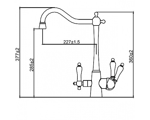Смеситель для кухонной мойки KAISER Vincent 31844