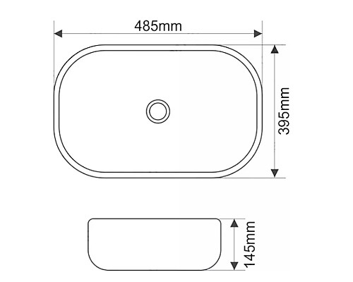 Раковина керамическая накладная SantiLine SL-1105