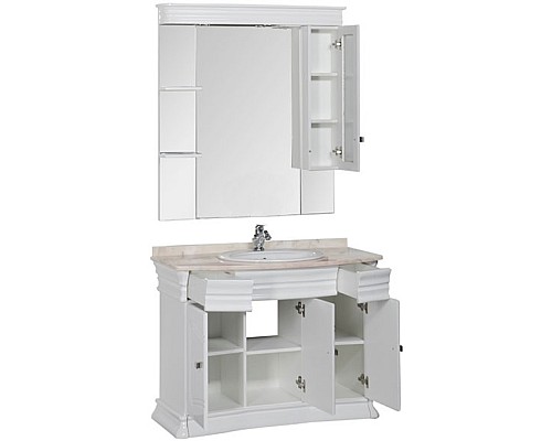 Тумба под раковину Aquanet Греция 110 171545 Белая Swarovski