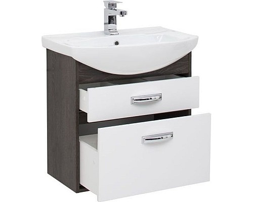 Тумба под раковину Aquanet Грейс 65 198378 подвесная 2 ящика Дуб кантенбери