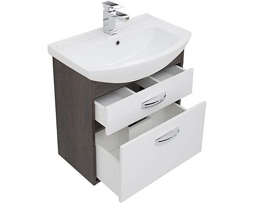 Тумба под раковину Aquanet Грейс 65 198378 подвесная 2 ящика Дуб кантенбери