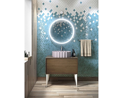 Зеркало Kerama Marazzi CONO круглое 70, белое матовое
