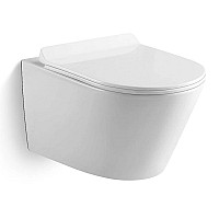 Подвесной унитаз керамический Black&White W-703 с микролифтом