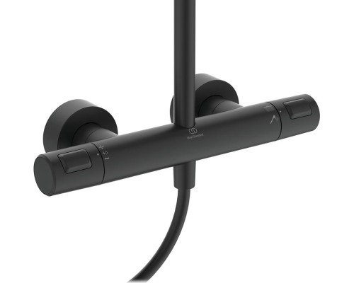 Душевая система Ideal Standard Ceratherm T25 A7546XG с термостатом Черная матовая
