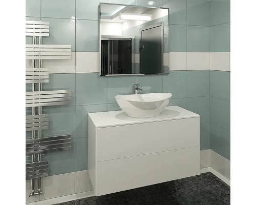 Тумба под раковину Orange Otto Ot-100TuMDF подвесная Белый глянцевый