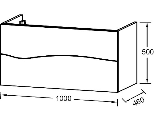 Тумба под раковину Jacob Delafon Sherwood 100 EB1833RU-P6 подвесная Натуральный дуб