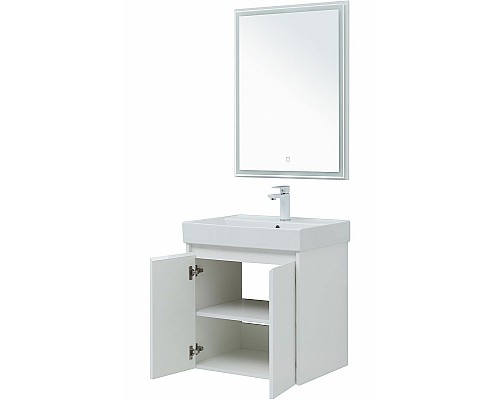 Комплект мебели для ванной Aquanet Nova Lite 60 302532 подвесной Белый глянец