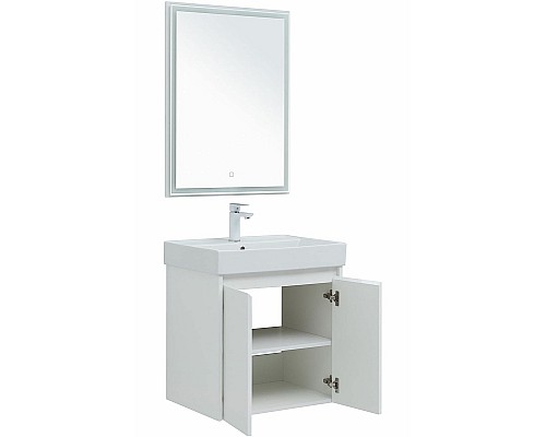 Комплект мебели для ванной Aquanet Nova Lite 60 302532 подвесной Белый глянец