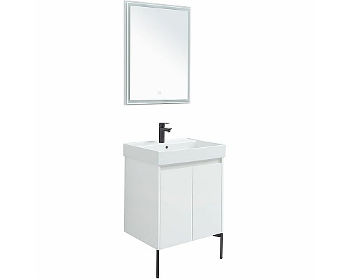 Комплект мебели для ванной Aquanet Nova Lite 60 302532 подвесной Белый глянец