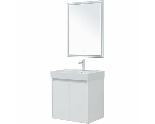 Комплект мебели для ванной Aquanet Nova Lite 60 302532 подвесной Белый глянец