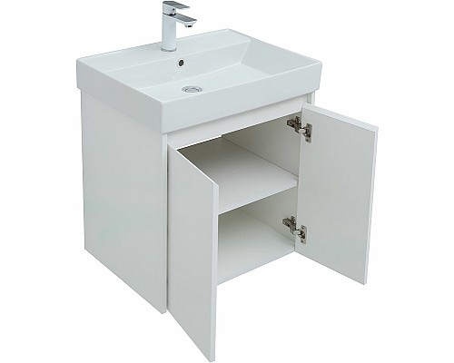 Комплект мебели для ванной Aquanet Nova Lite 60 302532 подвесной Белый глянец