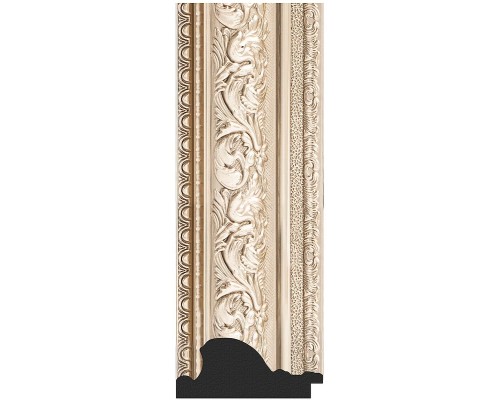 Зеркало Evoform Exclusive Floor 205х115 BY 6176 с фацетом в багетной раме - Виньетка серебро 109 мм