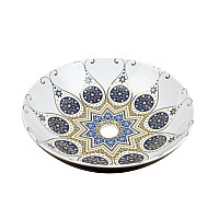 Раковина чаша Bronze de Luxe Lotos 5008 белый, синий