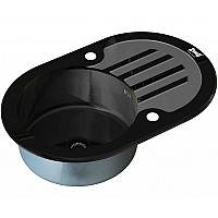 Кухонная мойка ZorG Glass GL-7851-OV-BLACK-GRAFIT Черный / Графит