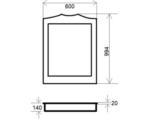 Зеркало Orange Classic 60 Орех