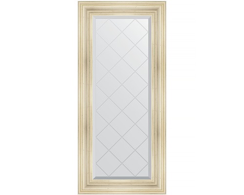 Зеркало Evoform Exclusive-G 128х59 BY 4074 с гравировкой в багетной раме - Травленое серебро 99 мм