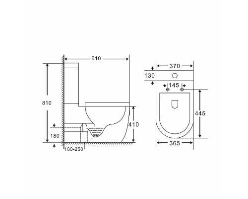 Унитаз компакт Vincea Evo VT2-34 с бачком и сиденьем Микролифт
