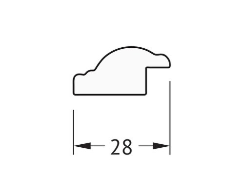 Зеркало Evoform Definite 128х68 BY 0744 в багетной раме - Витой махагон 28 мм