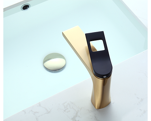 Смеситель на раковину Bronze de Luxe Element EL02GB матовое золото/черный