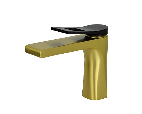 Смеситель на раковину Bronze de Luxe Element EL02GB матовое золото/черный