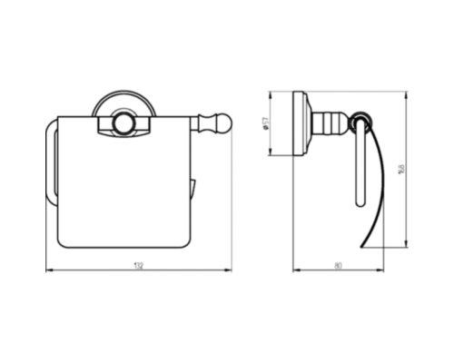 Держатель туалетной бумаги Migliore Mirella 17148 с крышкой Argento Brunito