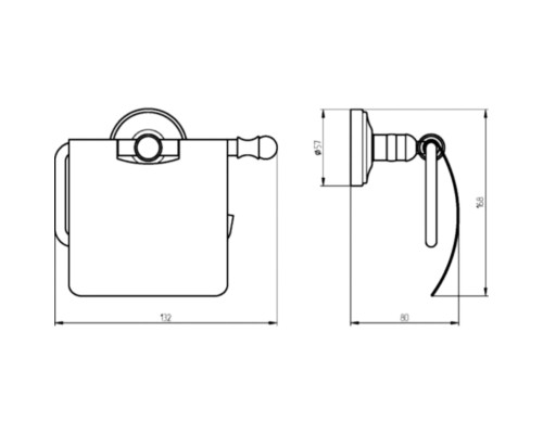 Держатель туалетной бумаги Migliore Mirella 17148 с крышкой Argento Brunito