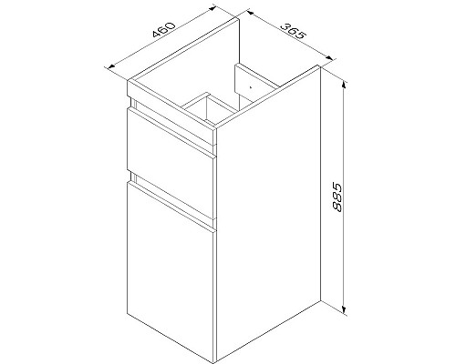 Тумба под раковину AM.PM X-Joy 40 M85AFSX0402WG Белый глянец Светлое дерево