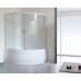 Шторка на ванну Royal Bath Alpine 170 профиль Белый стекло прозрачное