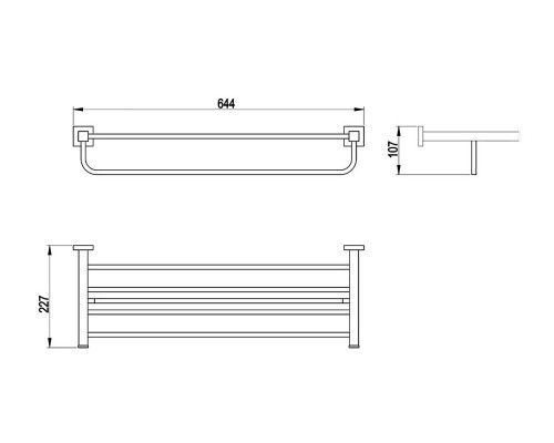 Полка для полотенец Timo Selene 10058/00 хром