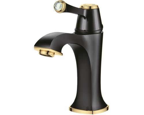 Смеситель для раковины Creavit Elegant EG1500-S Черный Золото