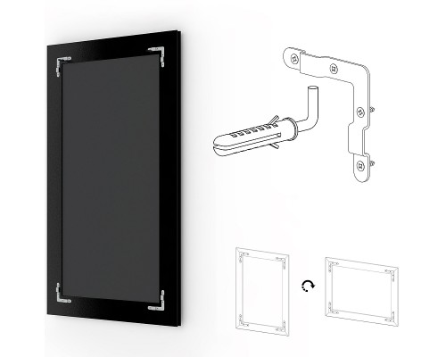 Зеркало Evoform Exclusive 170х80 BY 3606 с фацетом в багетной раме - Барокко серебро 106 мм