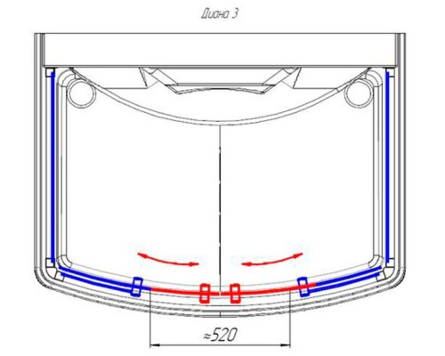 Душевая кабина Radomir Диана 3 140x108 1-05-1-0-0-0620 профиль Белый стекло прозрачное