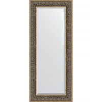 Зеркало Evoform Exclusive 139х59 BY 3527 с фацетом в багетной раме - Вензель серебряный 101 мм