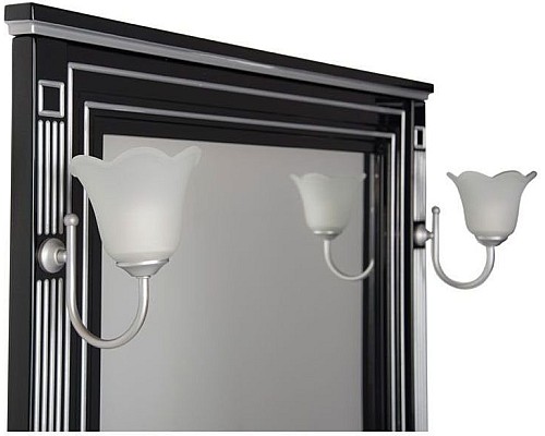 Зеркало Aquanet Паола 90 черный/серебро