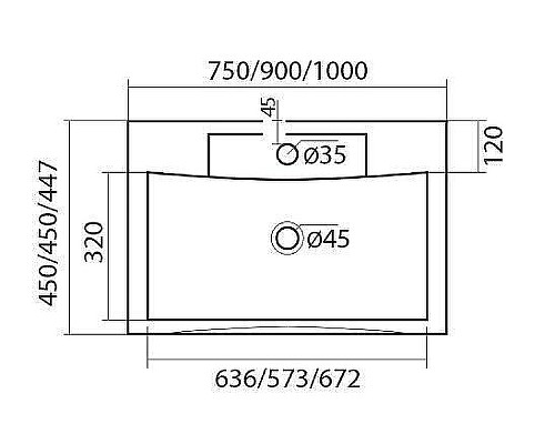 Раковина Art&Max AM-LAV-900-MR-FP Белая