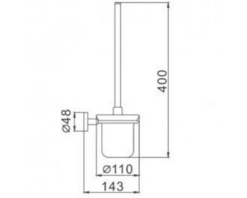 Ершик для унитаза Frap F17 F1710 Хром