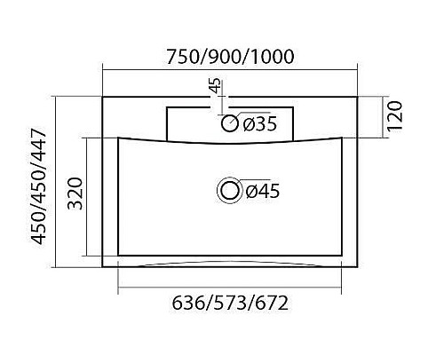 Раковина Art&Max AM-LAV-900-MR-FP Белая