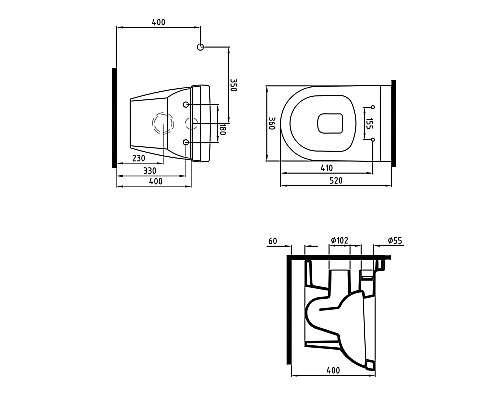 Унитаз Bien Orion ORKA052AMVP0W3000 подвесной с сиденьем Микролифт