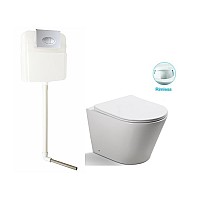 Унитаз напольный безободковый с сиденьем микролифт SantiLine SL-5020