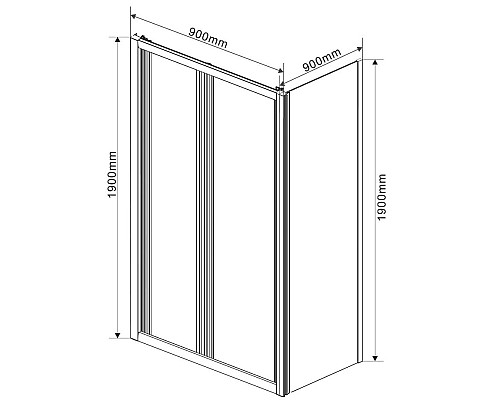 Душевой уголок Vincea Garda VSR-1G9090CL 90x90 профиль Хром стекло прозрачное