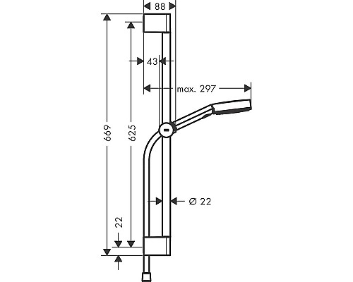 Душевой гарнитур Hansgrohe Pulsify Select Relaxation EcoSmart 24161000 Хром