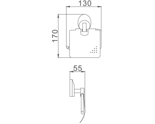 Держатель туалетной бумаги Haiba HB1603 с крышкой Хром