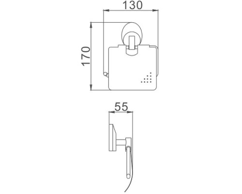 Держатель туалетной бумаги Haiba HB1603 с крышкой Хром