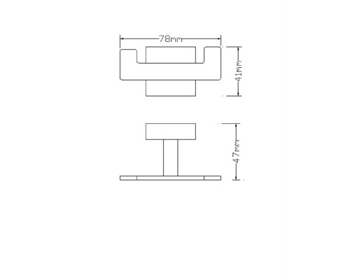 Крючок двойной Omnires LIFT хром
